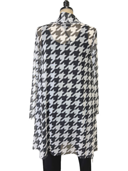 Houndstooth Mesh Tunic