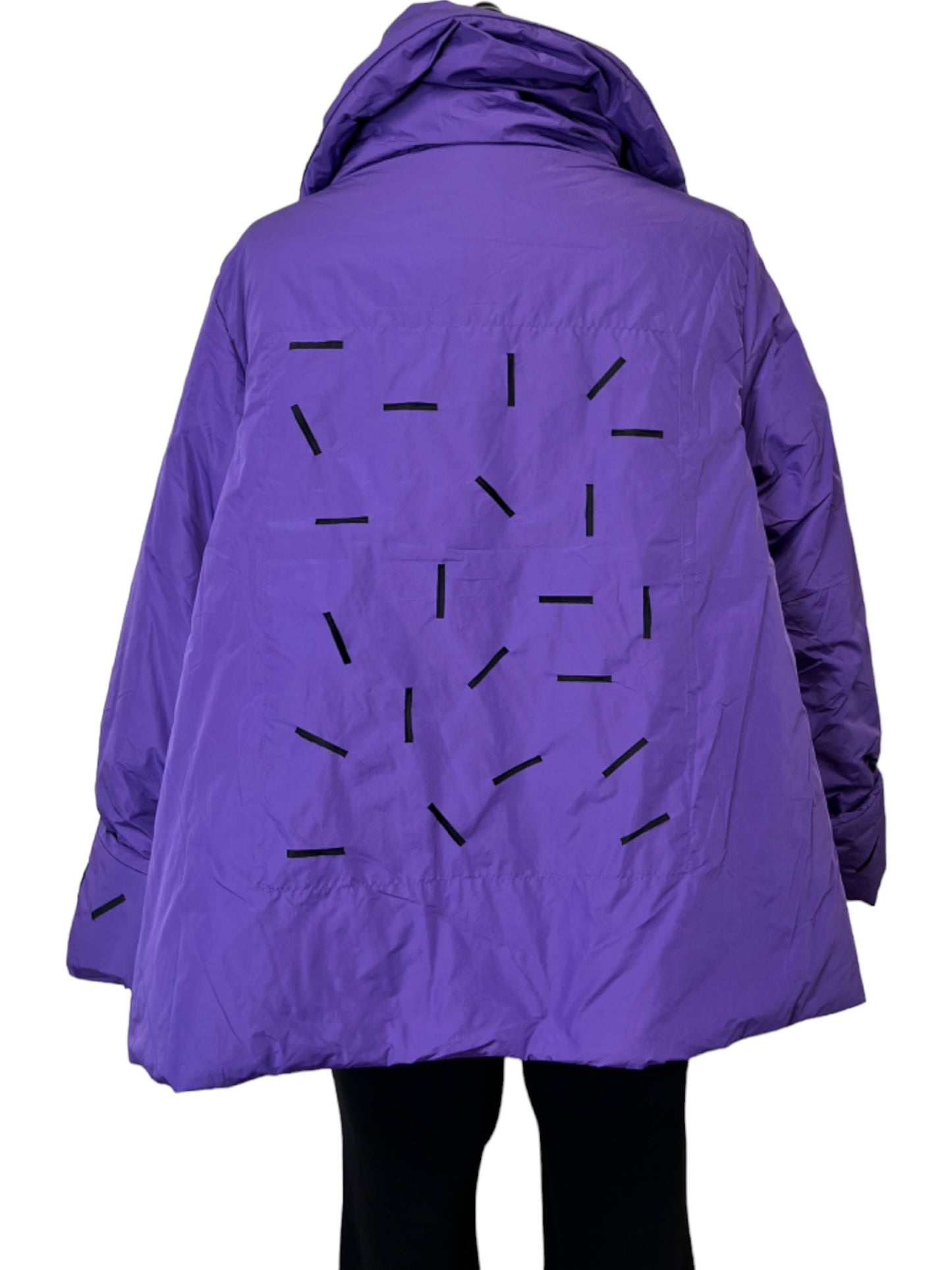 Black and Violet Confetti Coat