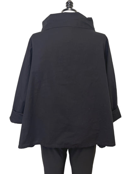 Long Sleeve Etta Shirt in Black