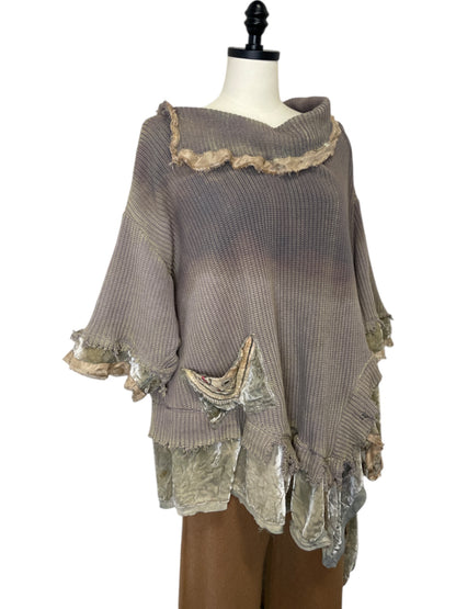 Sacred Pathways Sweater in Oxidized Silver