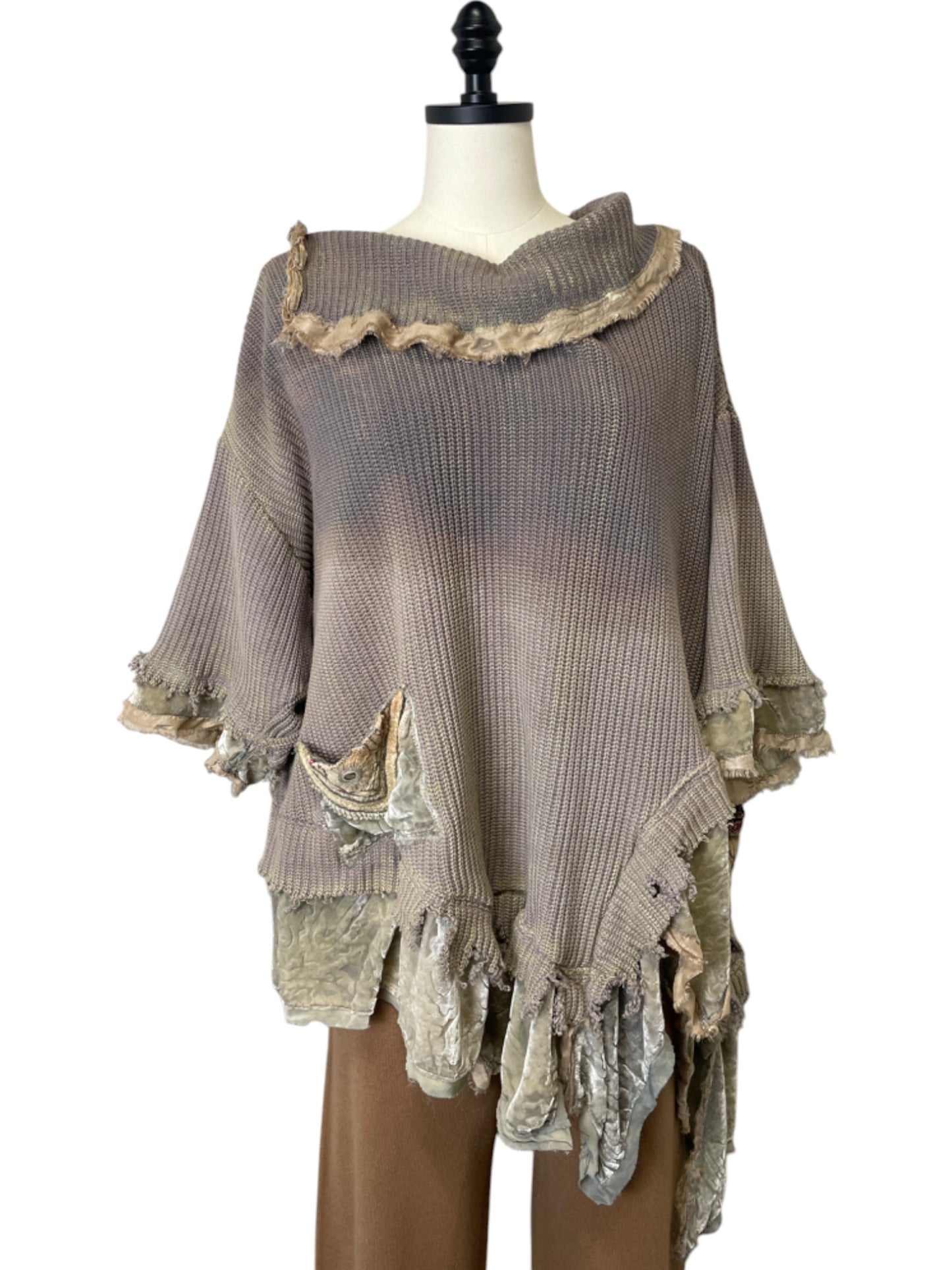 Sacred Pathways Sweater in Oxidized Silver