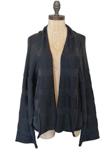 Knit Cardigan in Charcoal
