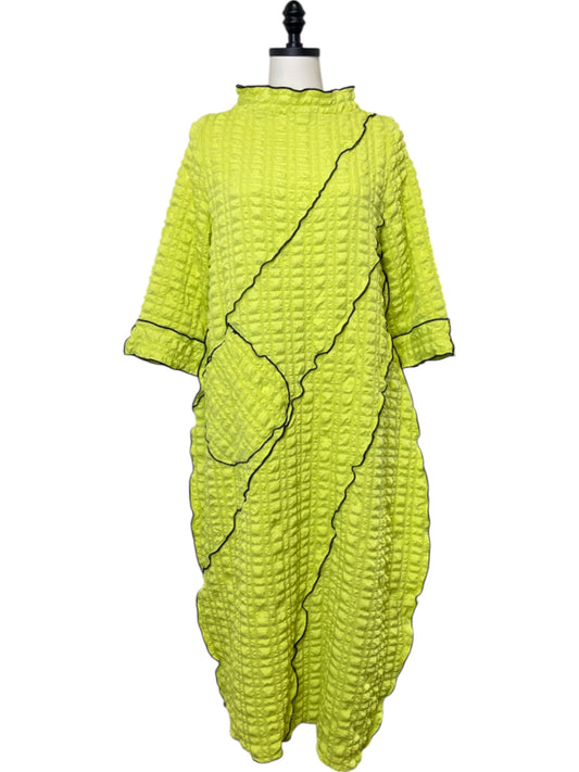 Lime Pucker Dress