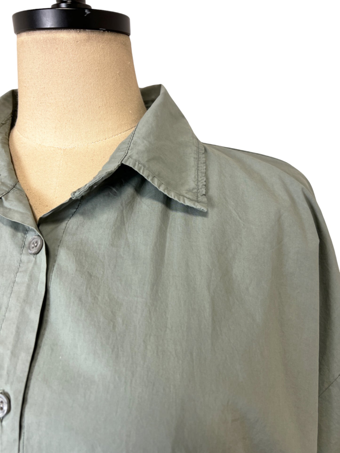 Big Pocket Button Up in Sage