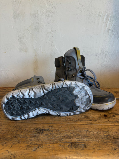 Original Lace Up in Grey and Yellow