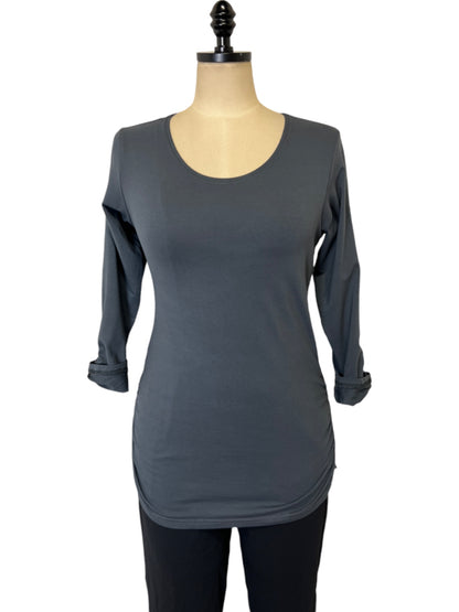 Ruched Top in Obsidian