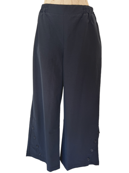 Wide Leg Button Detail Pants