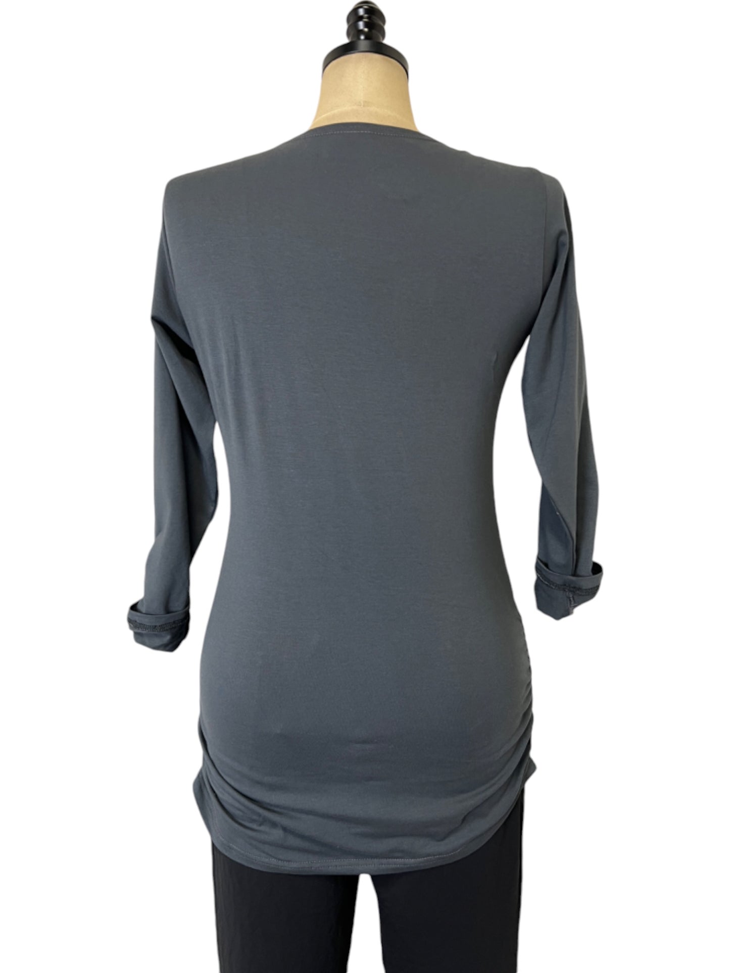 Ruched Top in Obsidian