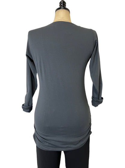 Ruched Top in Obsidian