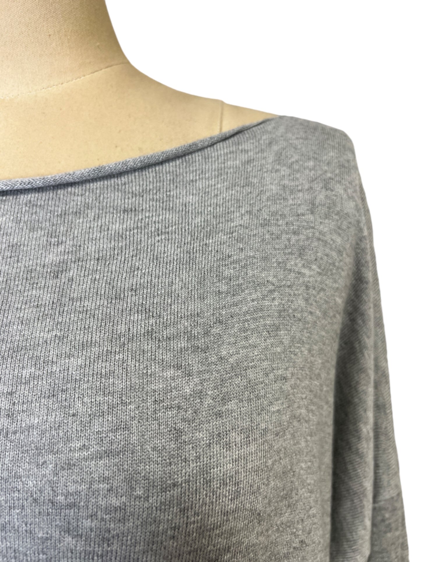 Pima Cotton Boatneck Rib in Silver