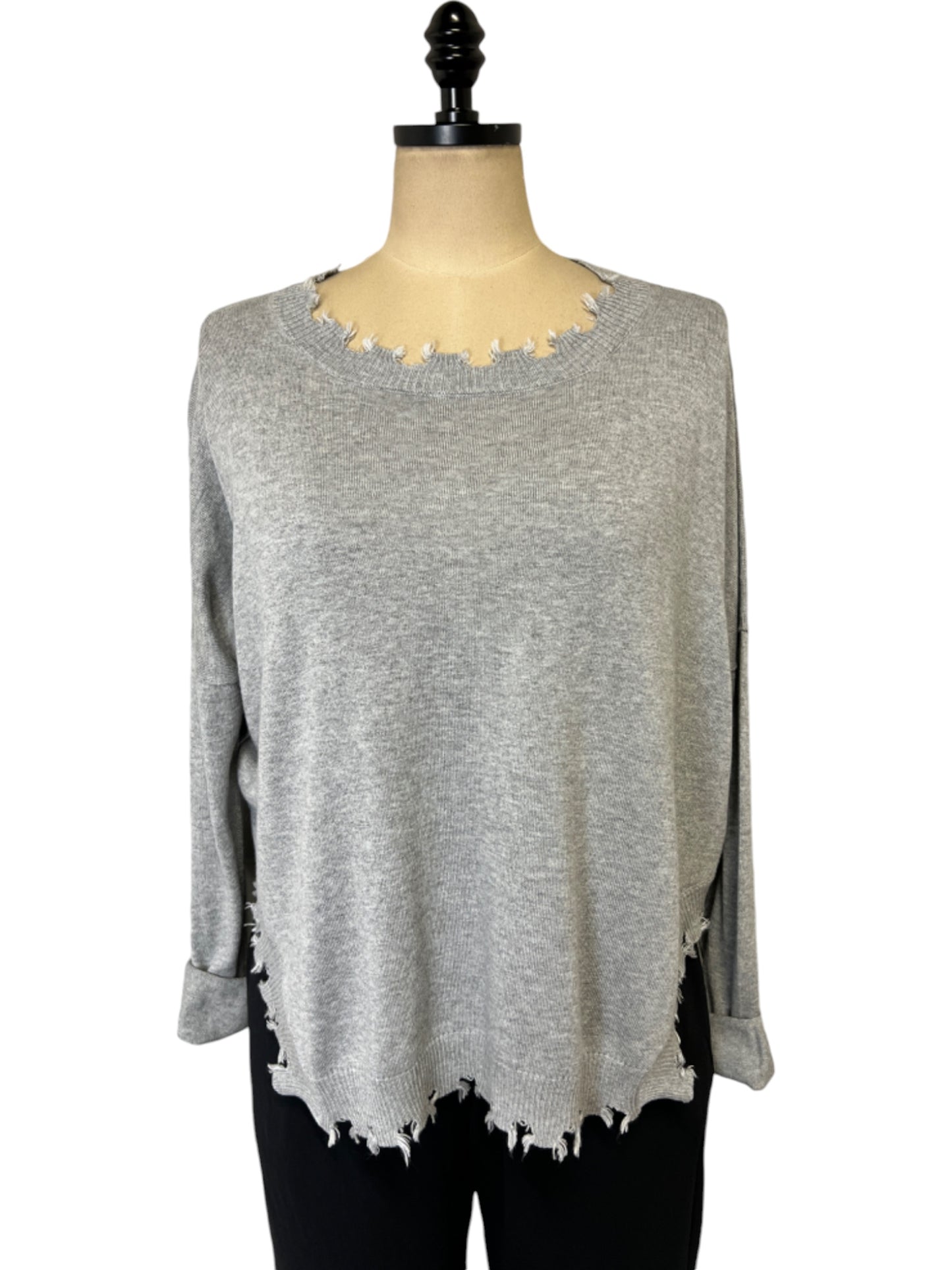 Shabby Chic Crew Neck in Silver