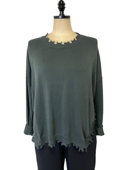 Shabby Chic Crew Neck in Forest