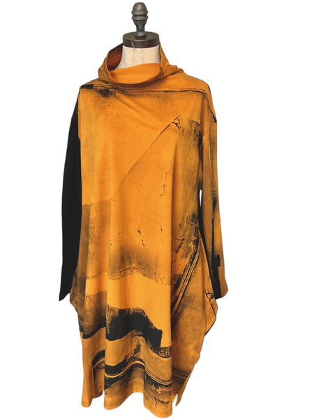 Long Sleeve Cowl Neck Tunic Dress (Multiple Colors)