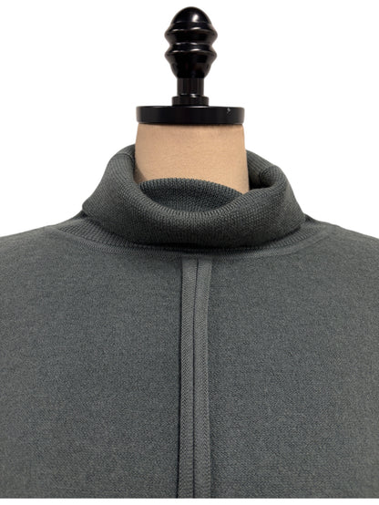 Front Seam Turtleneck Sweater in Moss