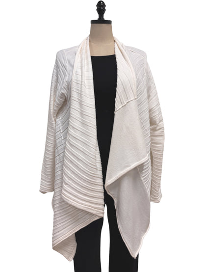 Rib Cardigan in Cream