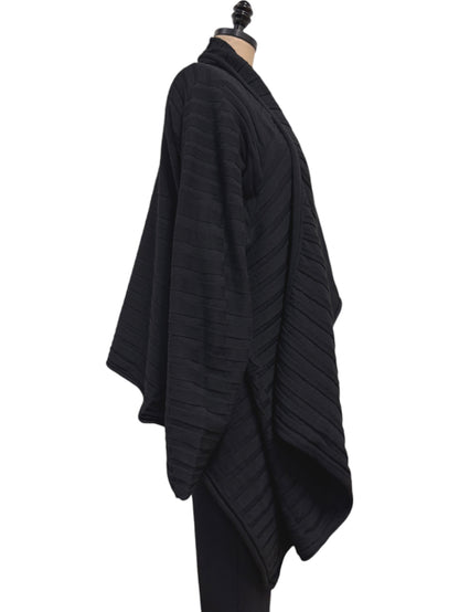 Rib Cardigan in Black