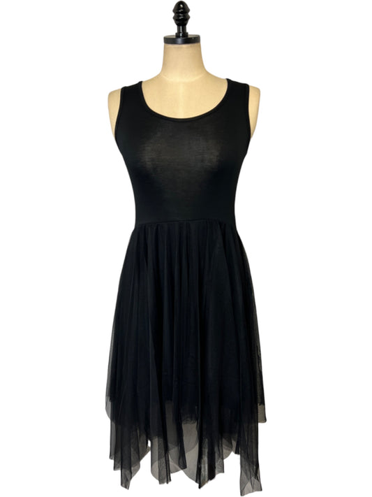 Black Slip With Tulle Skirt