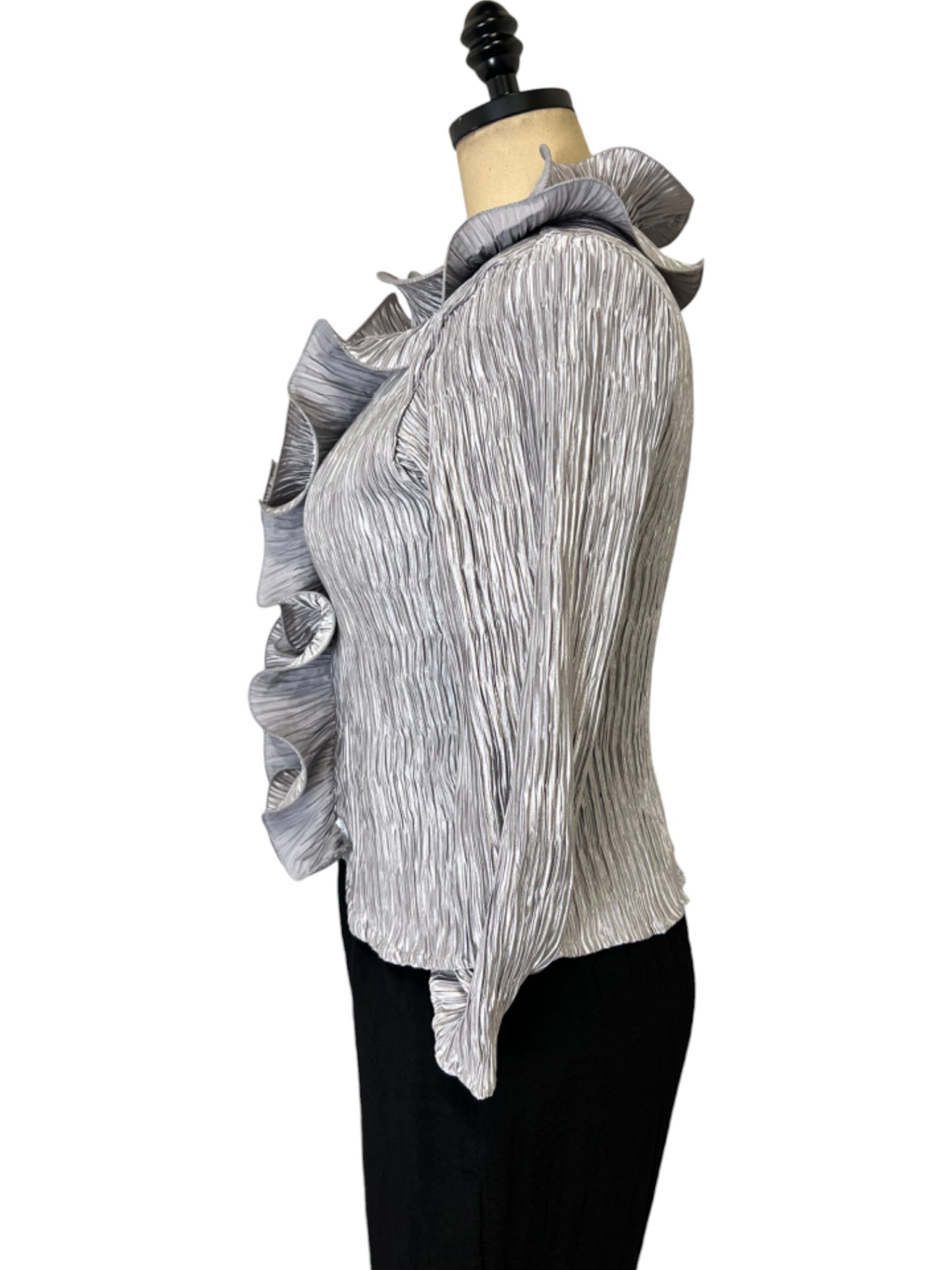 Ruffle Jacket in Silver