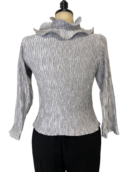 Ruffle Jacket in Silver