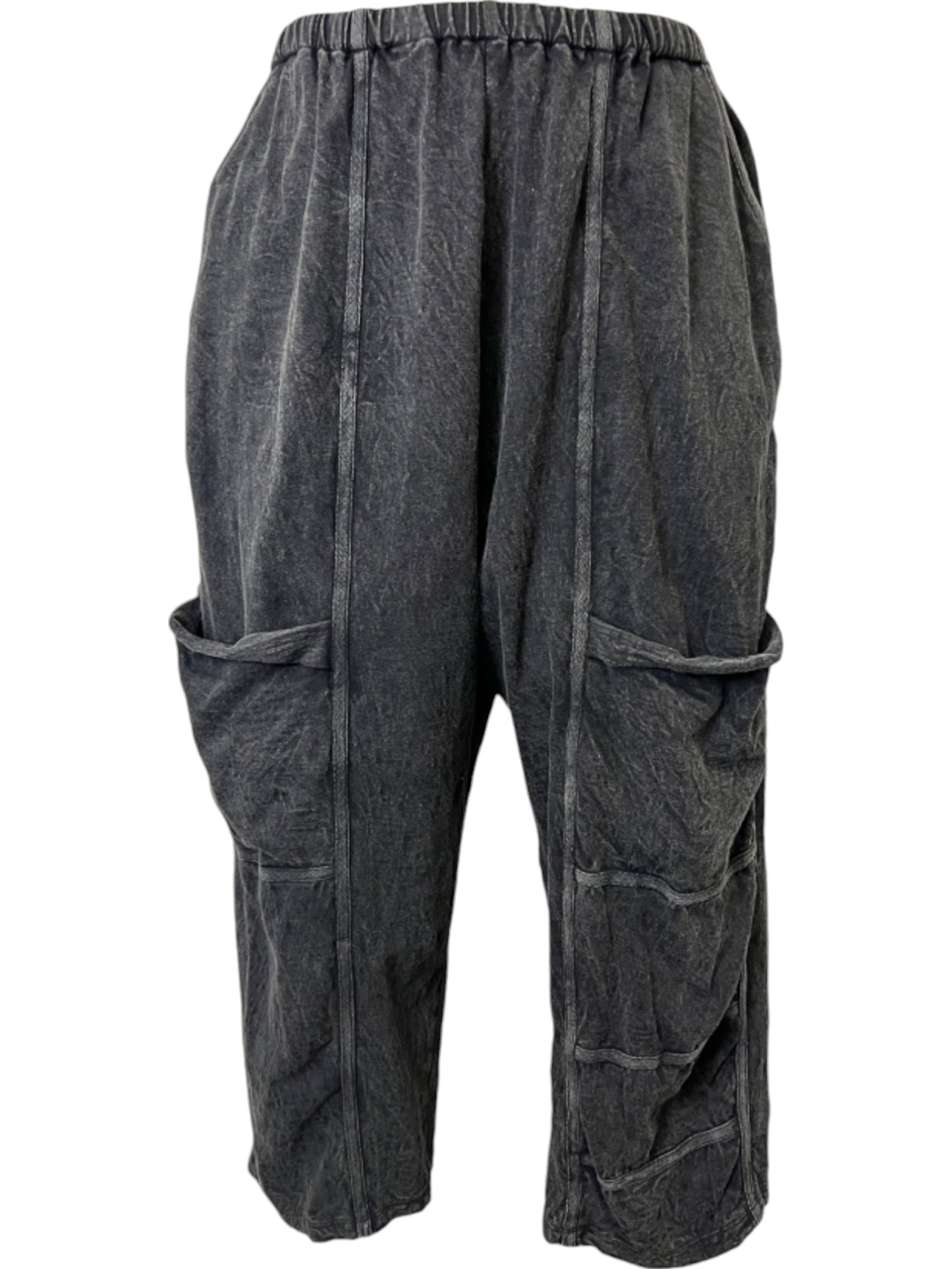 Seamed Jogger in Faded Black