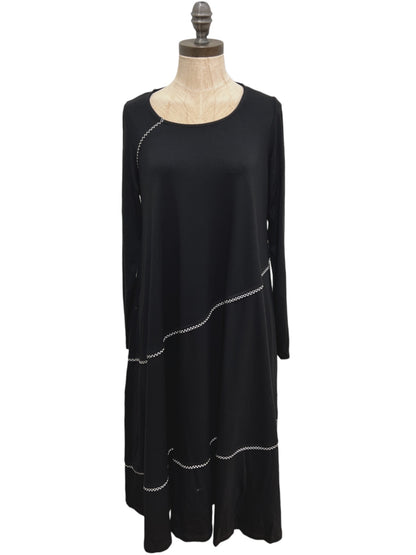 Tekbika Black Long Sleeve Dress