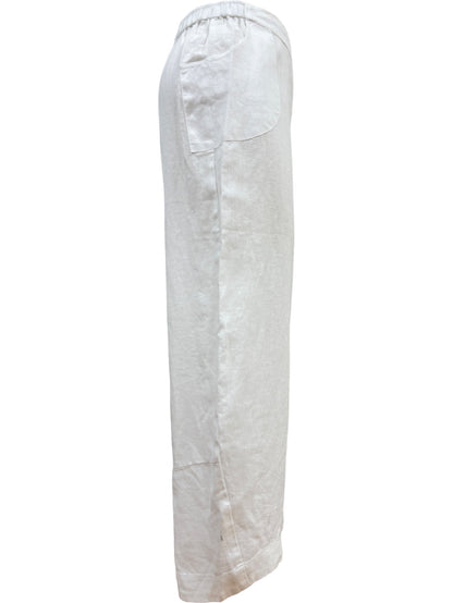 Linen Lantern Pant in White