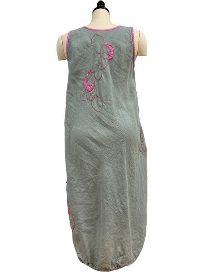 Green with Pink Circles Dress