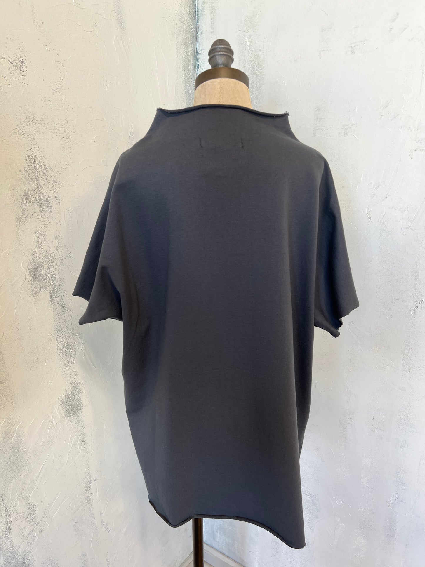 Basic Terry Boxy T in Charcoal