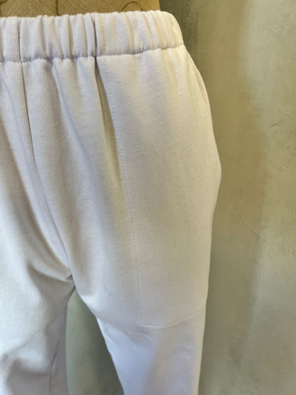 Basic Terry Pant in White