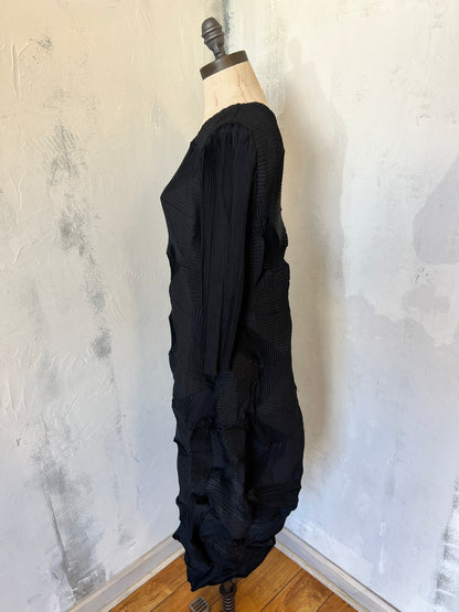 Perma Pleat Dress in Classic Black
