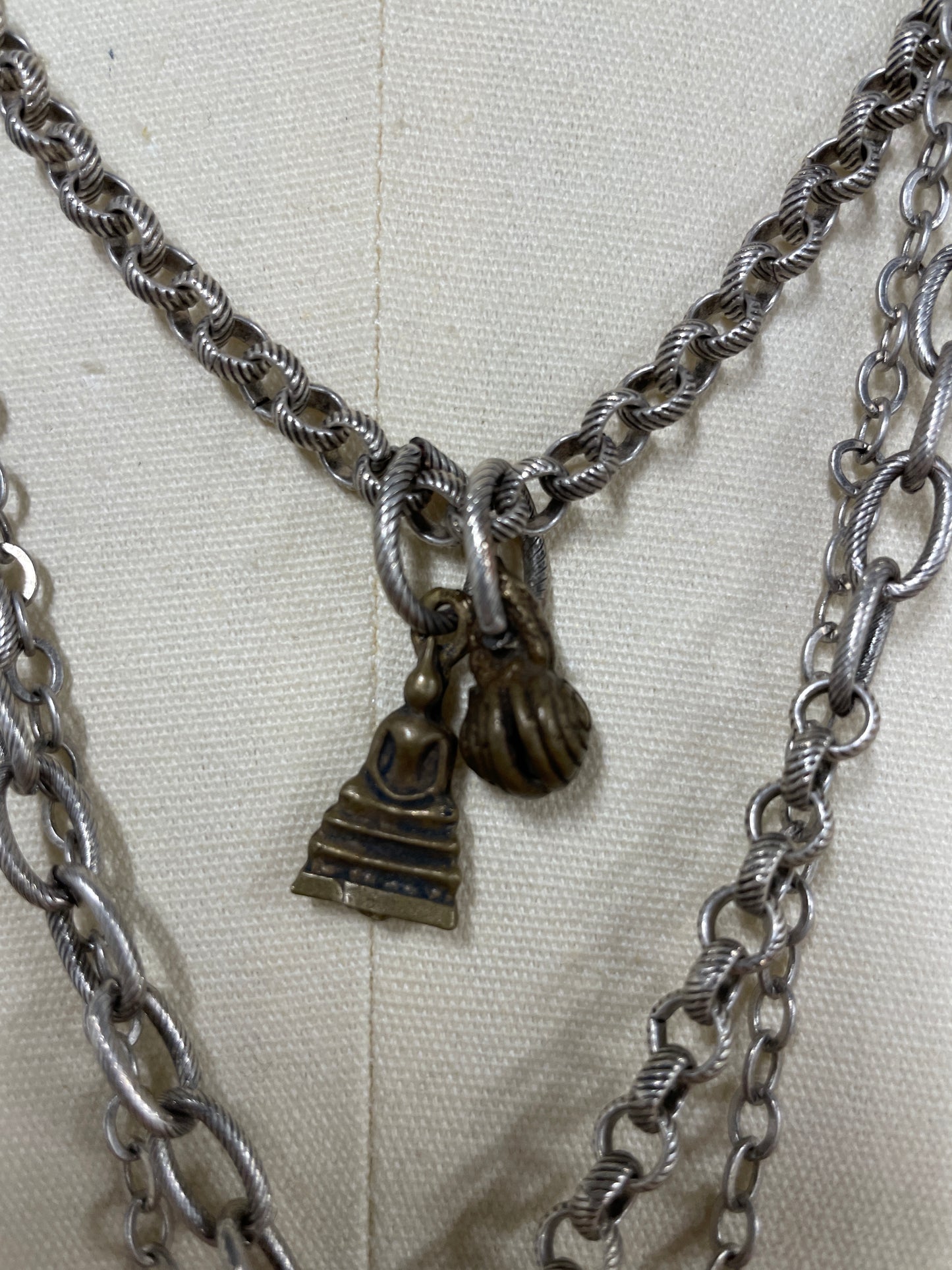 Heavy Metal Multiple Chain Necklace