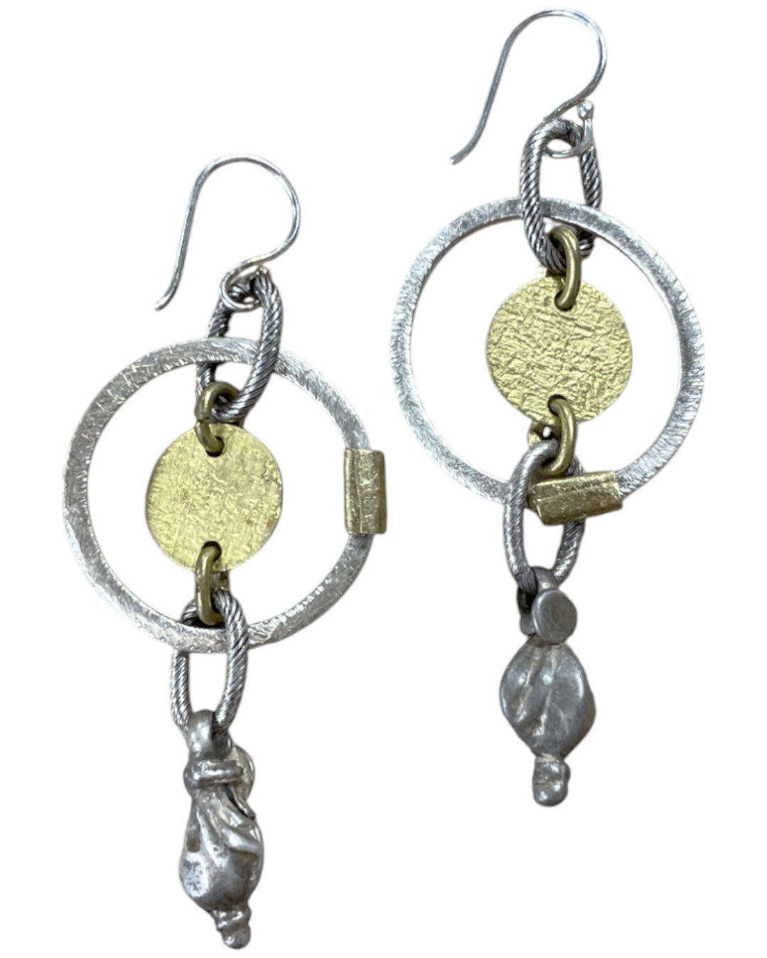 Solar Earring with Bell Beads