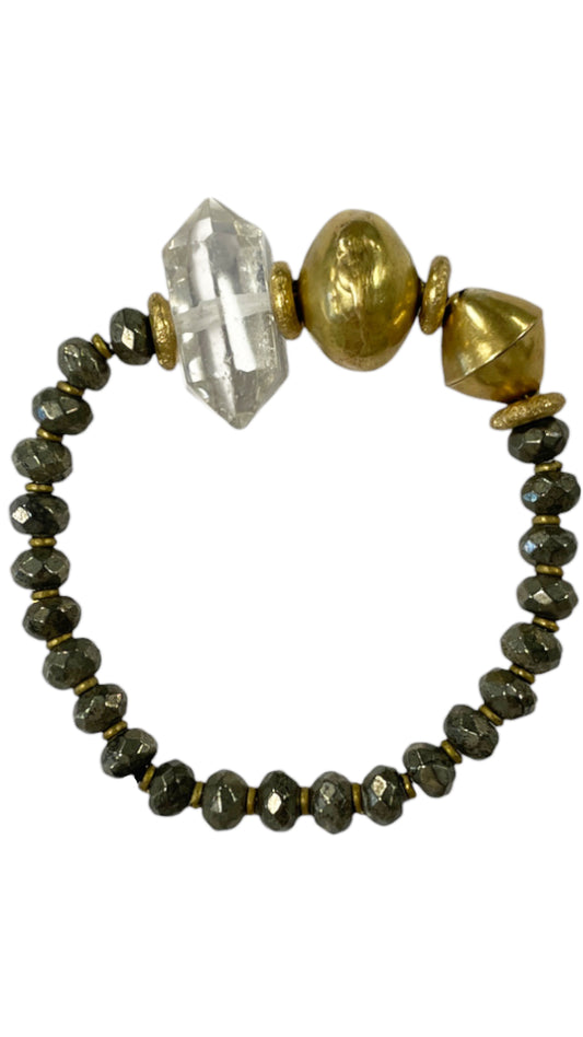 Crystal and Hematite Bracelet