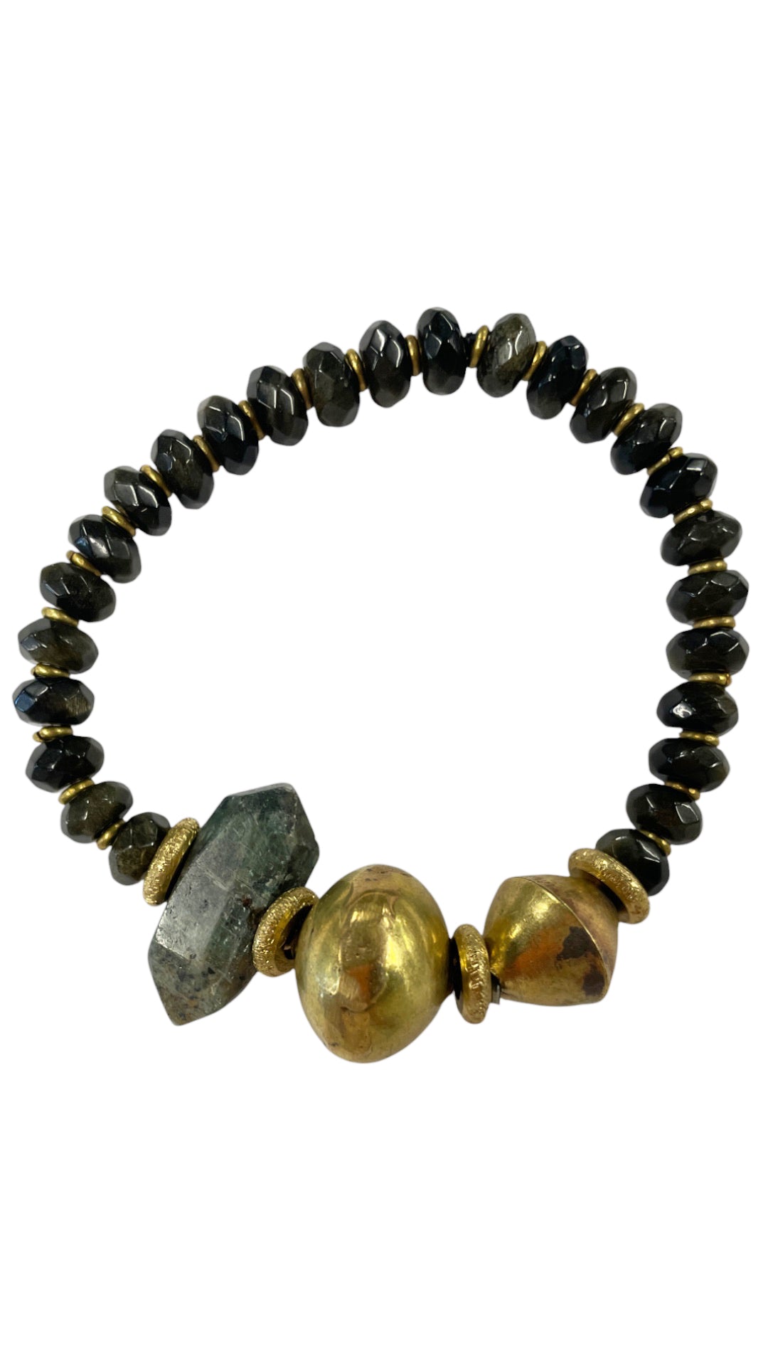 Brass and Gem Bracelet