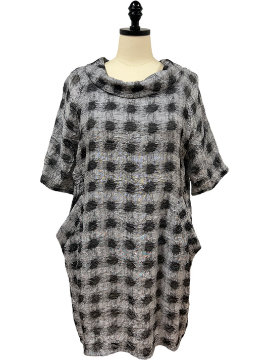 Checker Dress with Buttons
