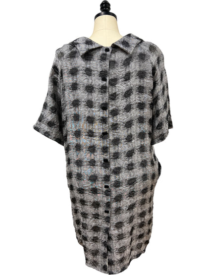 Checker Dress with Buttons