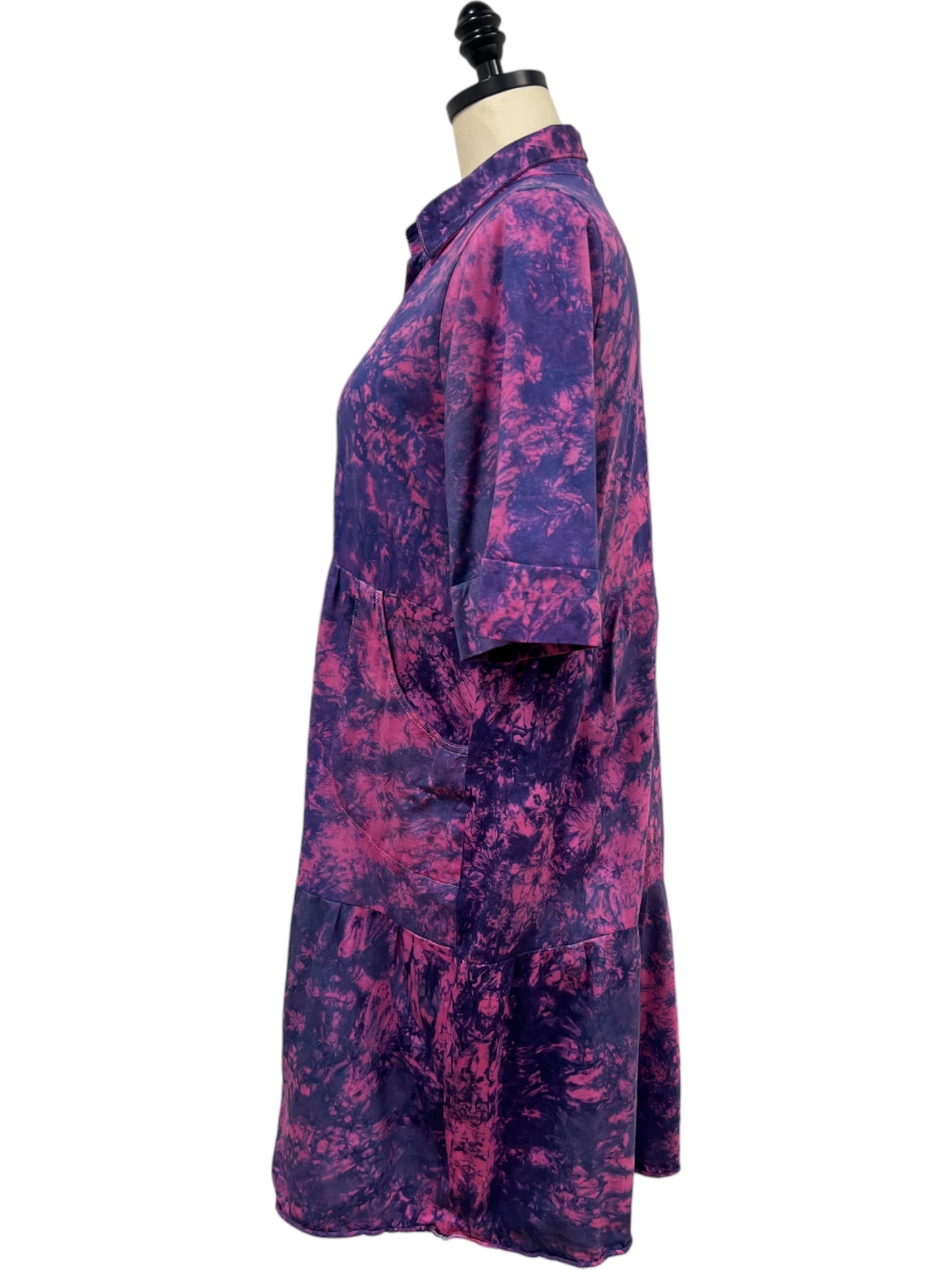 Una Dress in Fuchsia Tie Dye