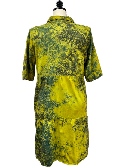 Una Dress in Chartreuse Tie Dye