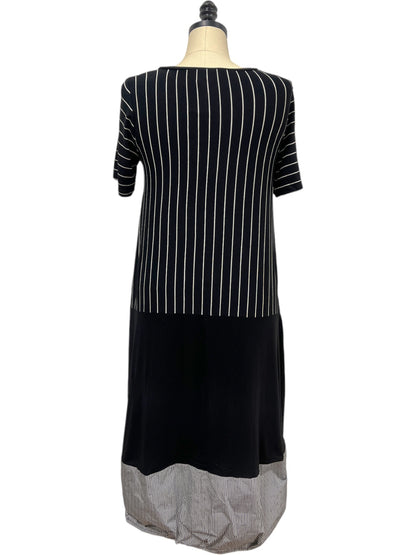 Stripe and Taffeta Patch Pocket Dress