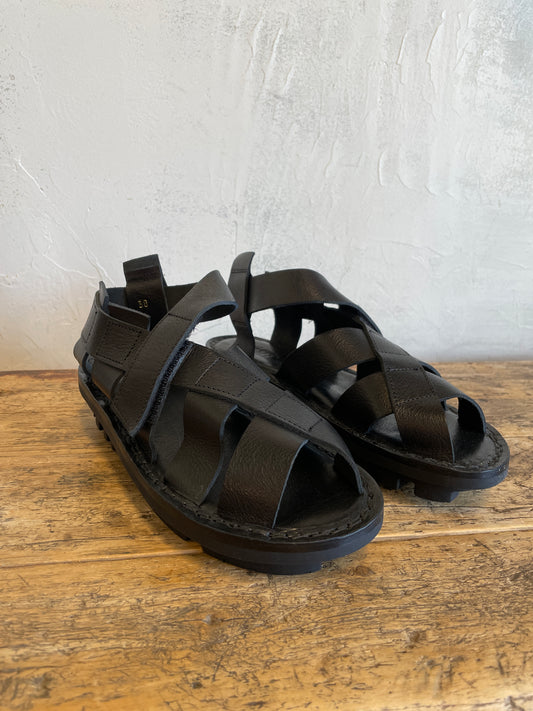 Network Sandal in Black