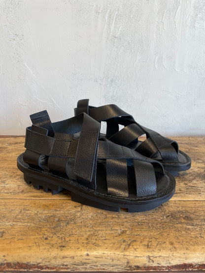 Network Sandal in Black