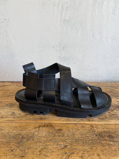 Network Sandal in Black