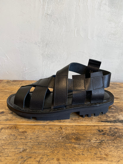 Network Sandal in Black