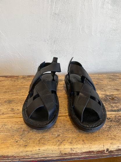 Network Sandal in Black
