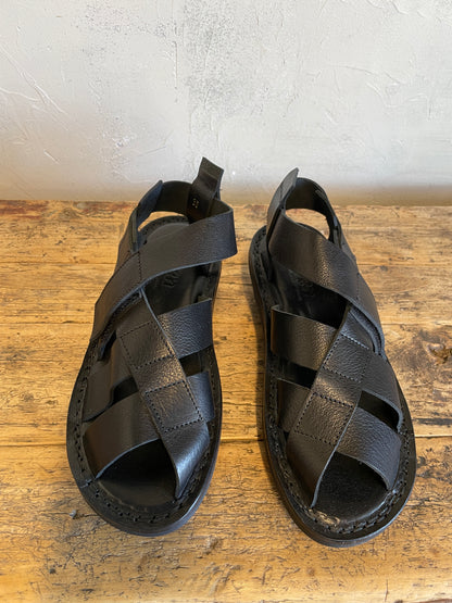 Network Sandal in Black