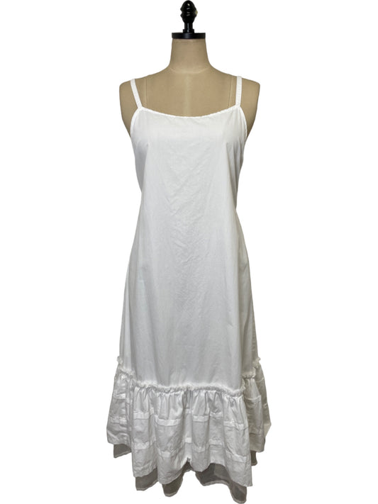 Long Underpinning Slip Dress in White