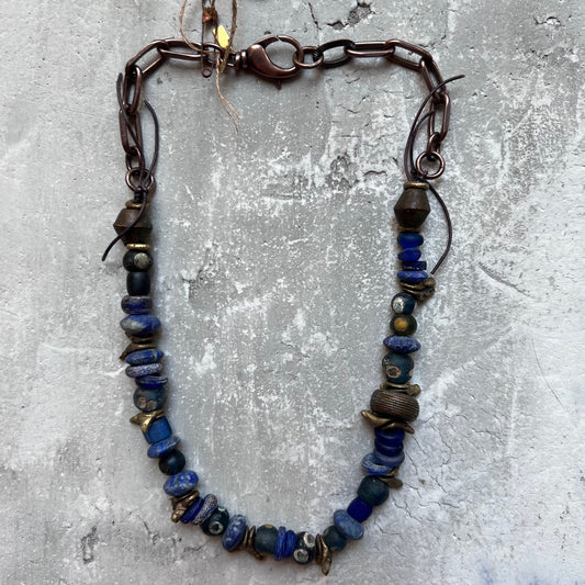 Recycled Glass and Fulani Beads