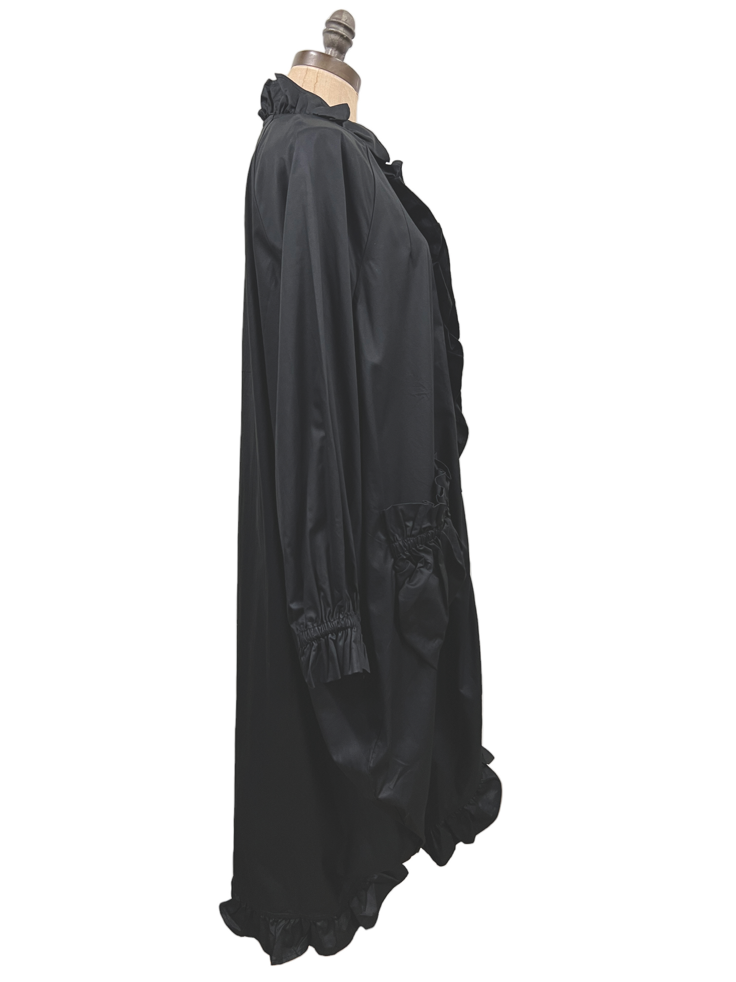 Black Ruffle Coat