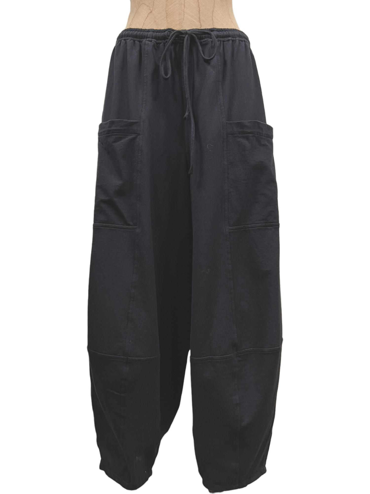 Soft Lantern Bottom Pants in Black