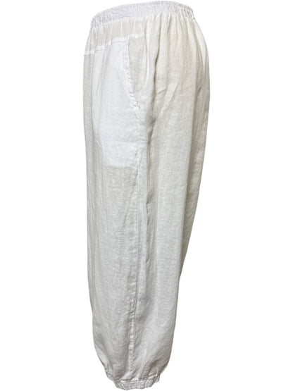 Full Linen Pant in White